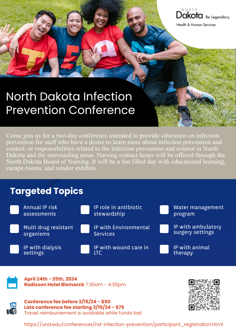 Flyer for ND Infection Prevention Conference 