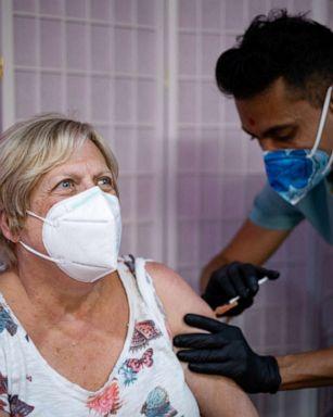 Patient being given vaccination stock photo